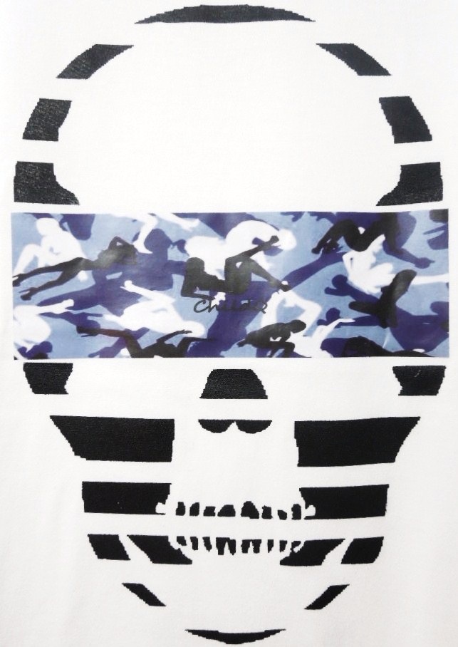 Skull camouflage��White��Blue