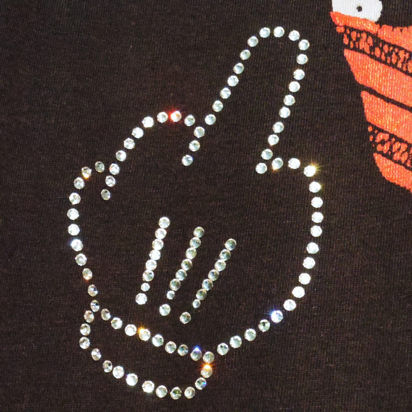 Gangster mouse Swarovski T-shirt Black��Red