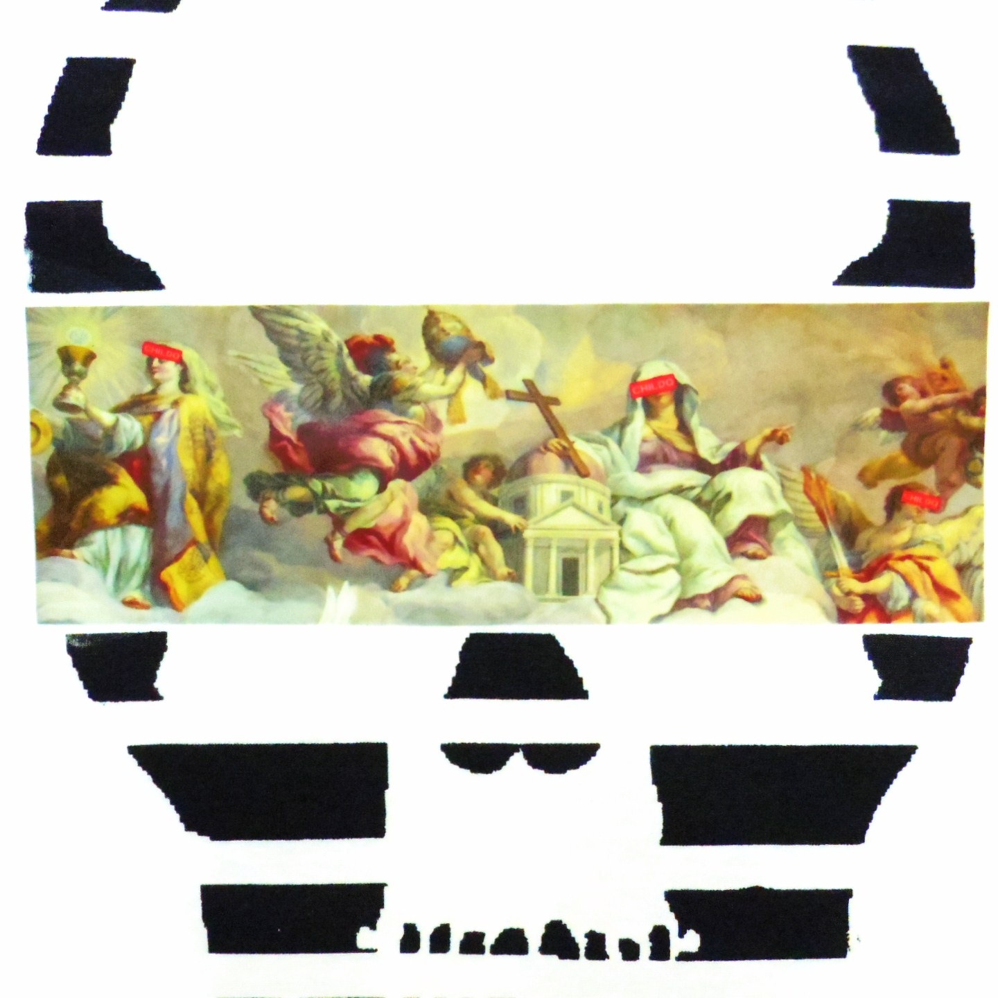 Mural Skull T-shirt  White