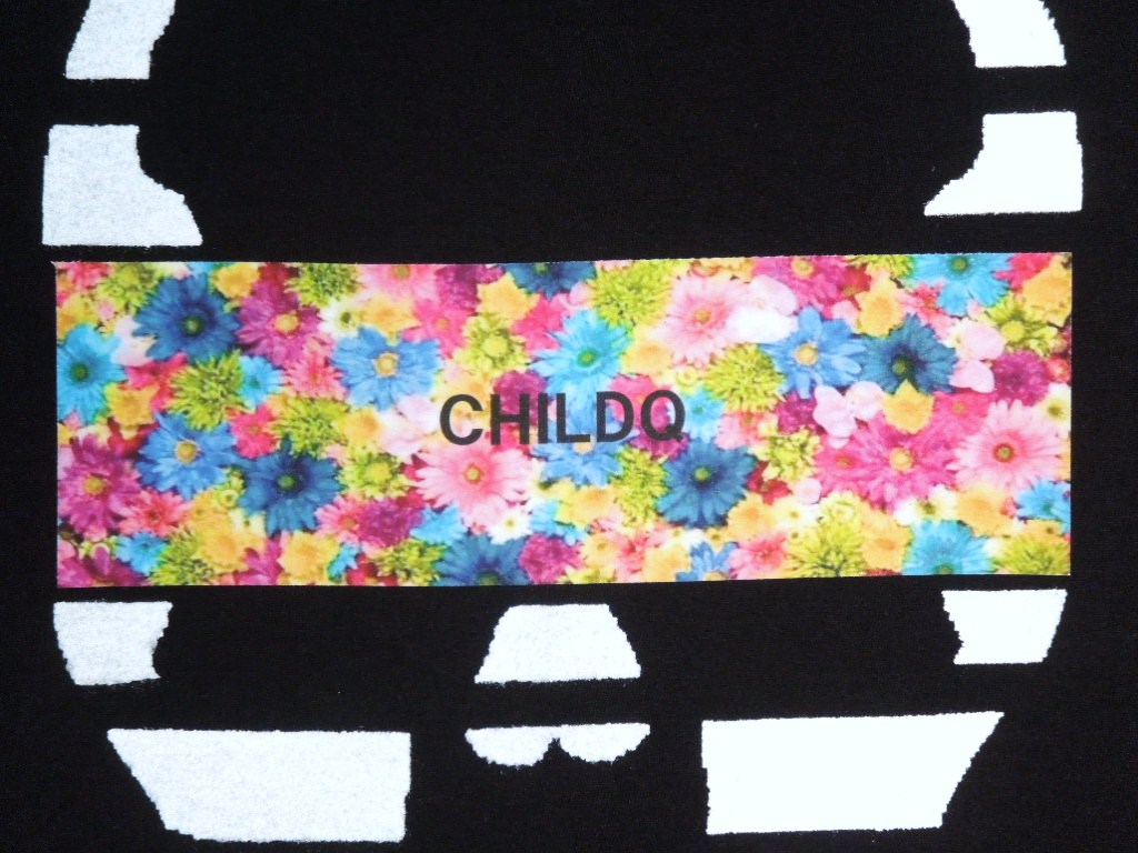Skull Colorful flower��Black