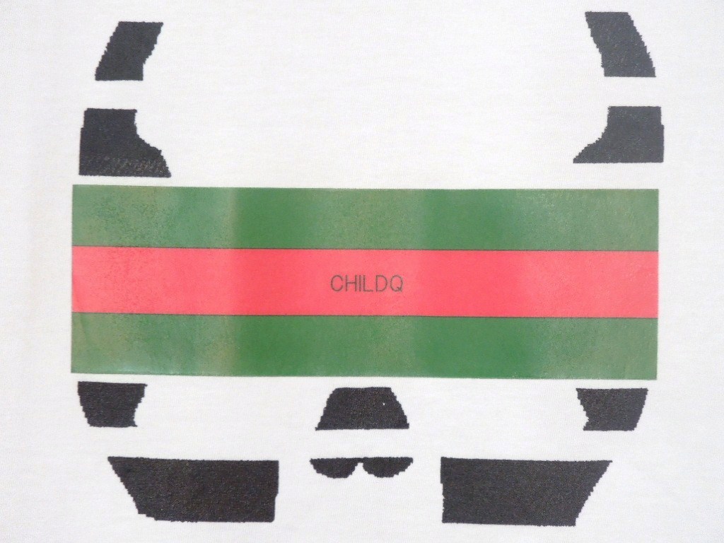 Skull Green Red Line T-shirt white