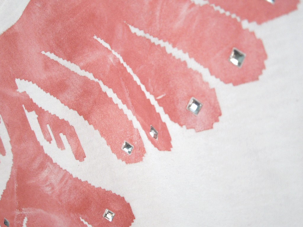 Phoenix Swarovski Long T-shirt white/ Red