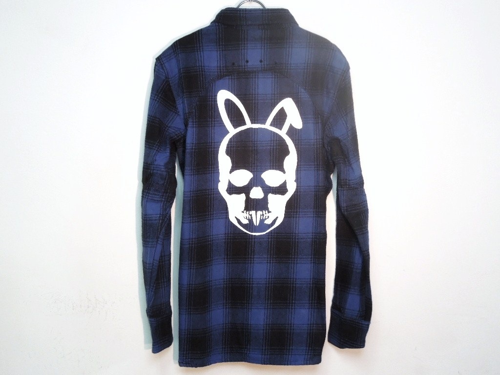 Skull Bunny flannel shirt Blue