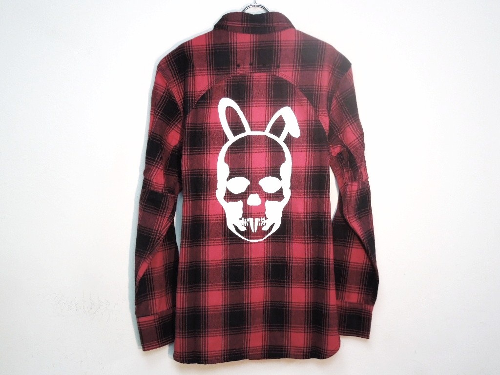 Skull Bunny flannel shirt Red