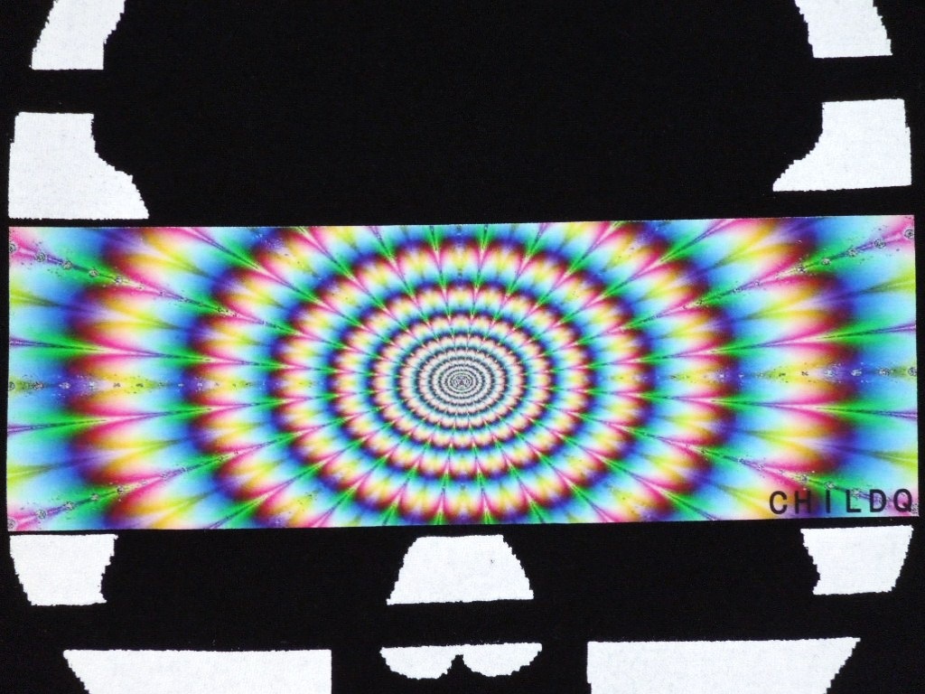 Skull psychedelic Long T-shirt black