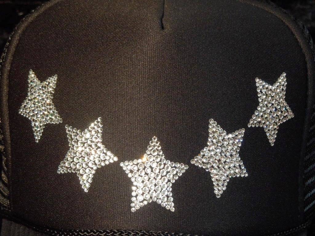 Five-star Swarovski cap Black