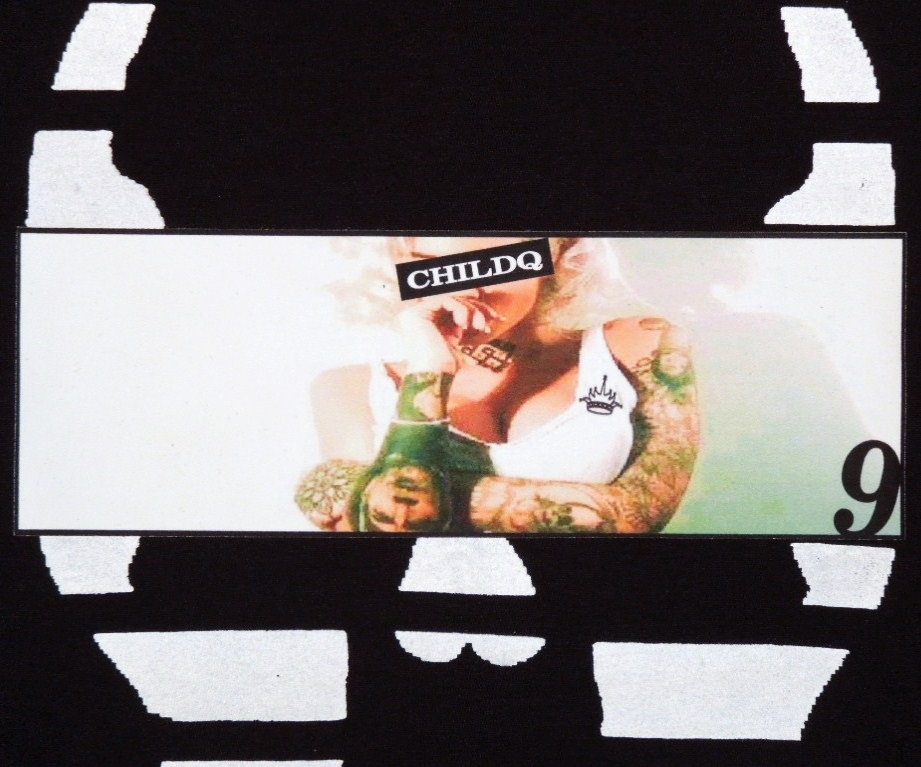 Skull Tattoo Girl NO.�� Long T-shirt black