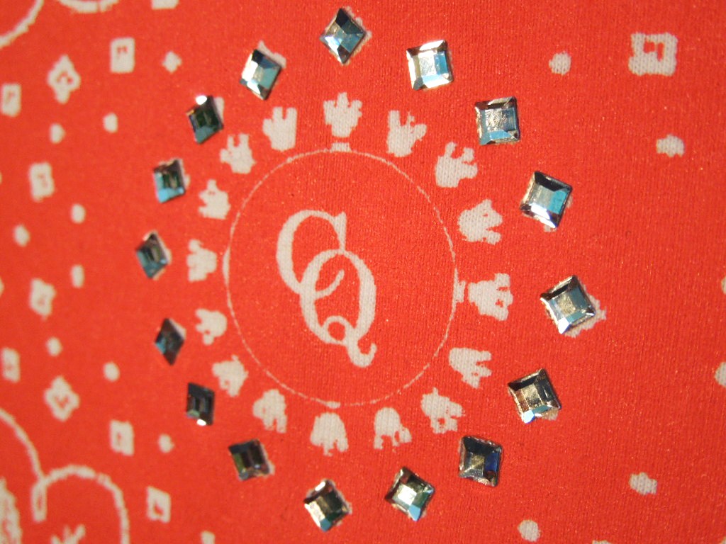 Paisley bandana Swarovski White��Red