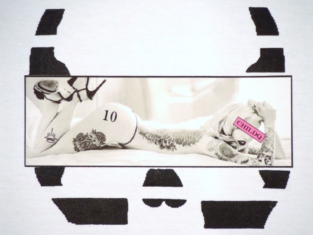 Skull Tattoo Girl NO.���� T-shirt��White