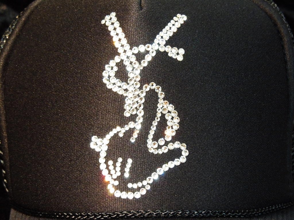 Parody Hand Swarovski Cap Black