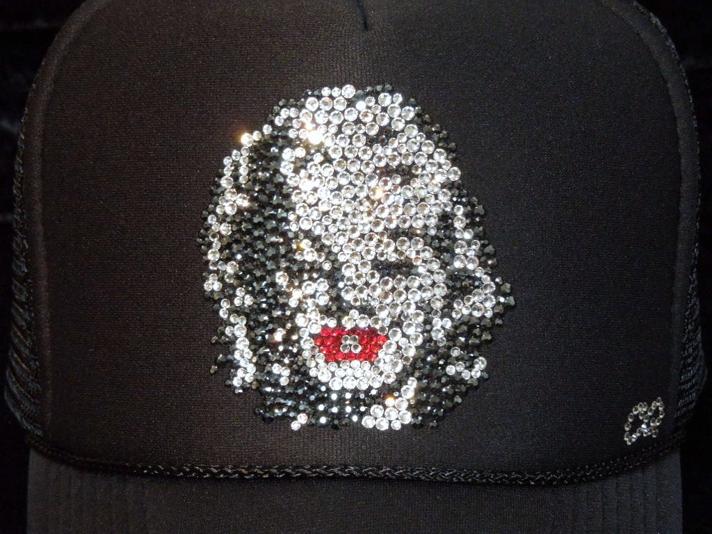 Marilyn Swarovski cap Black