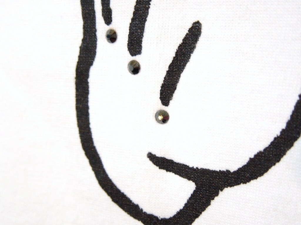 Secret mouse Swarovski T-shirt White & leopard Pink