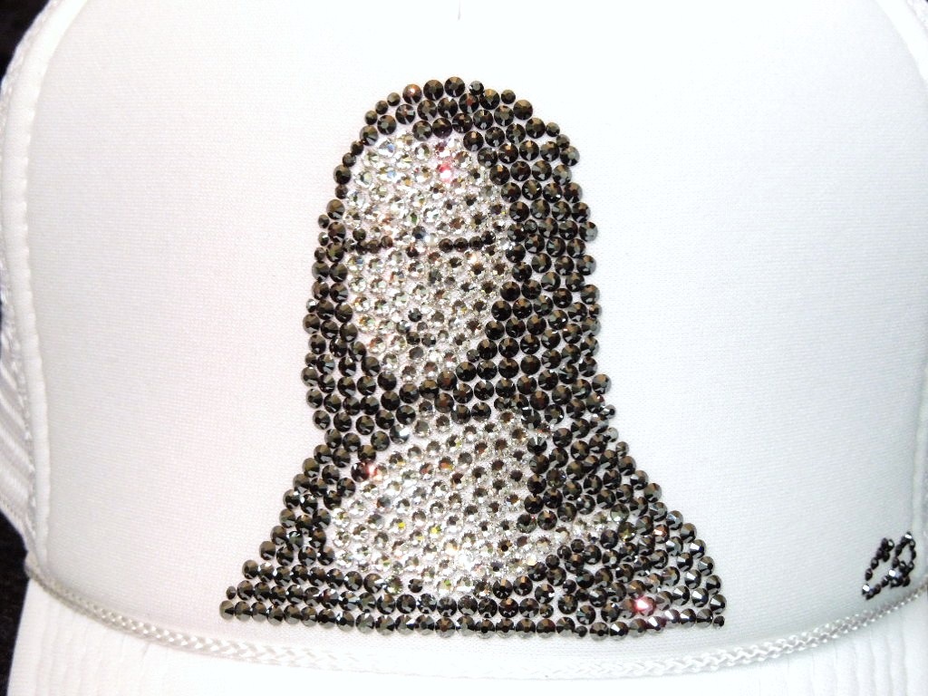 Mona Lisa Swarovski cap white