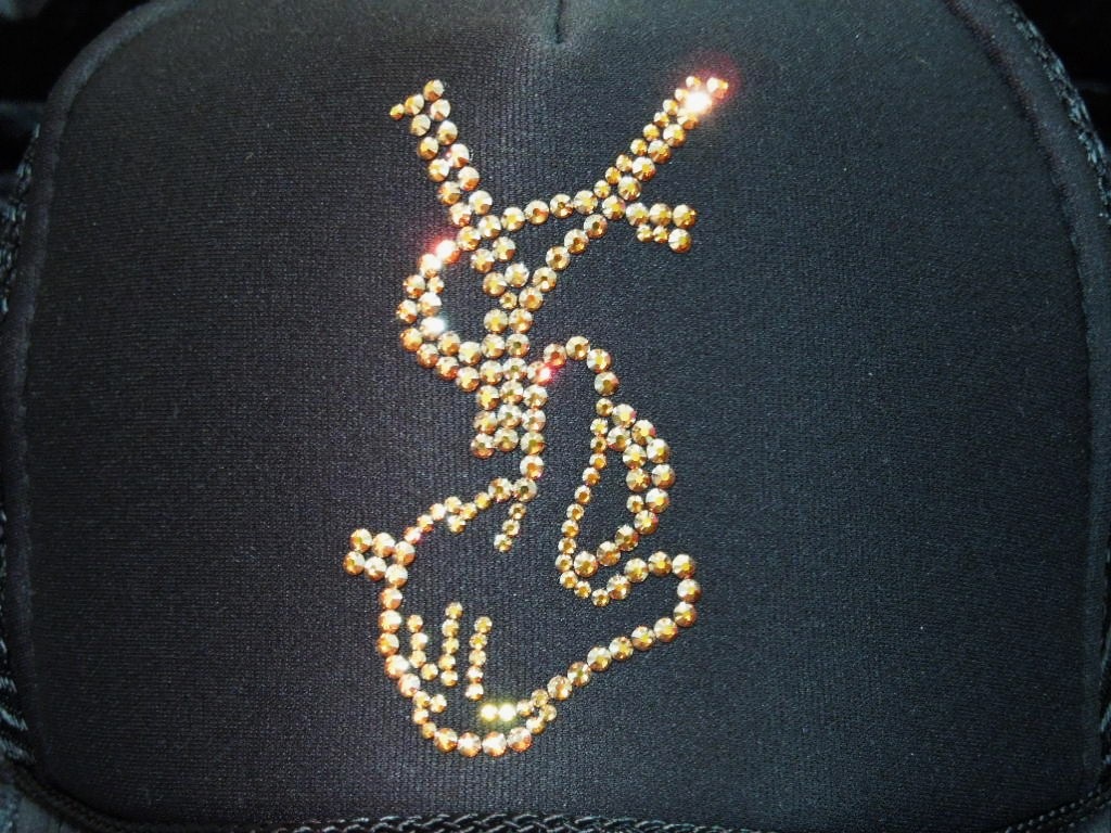 Parody Hand Swarovski Cap Black��Gold