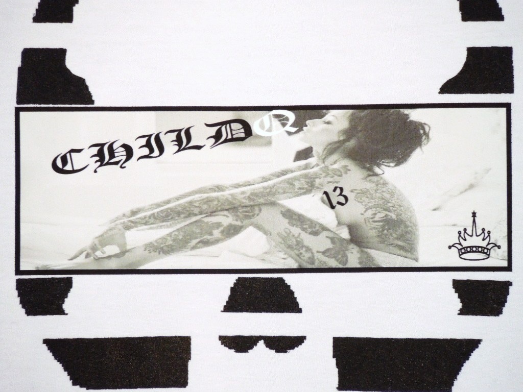 Skull Tattoo Girl NO.���� T-shirt��White