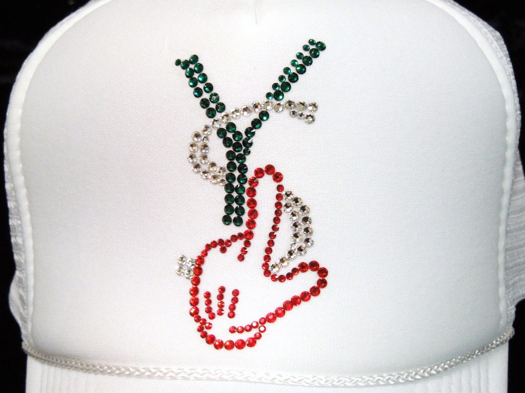 Parody Hand Swarovski Cap White��Italy color
