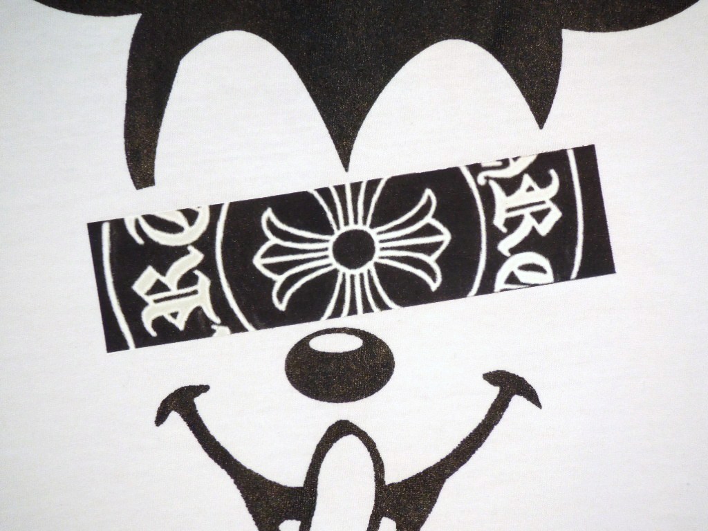 Secret mouse Cross Swarovski T-shirt��White