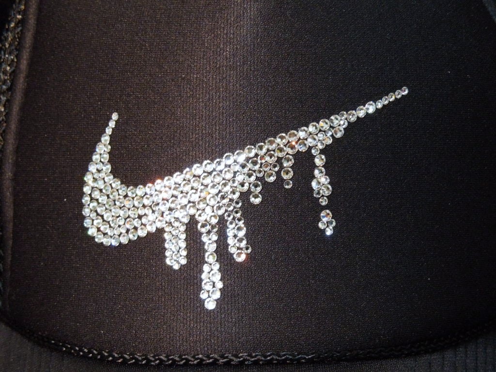 Parody Melt Mark Swarovski Cap Black