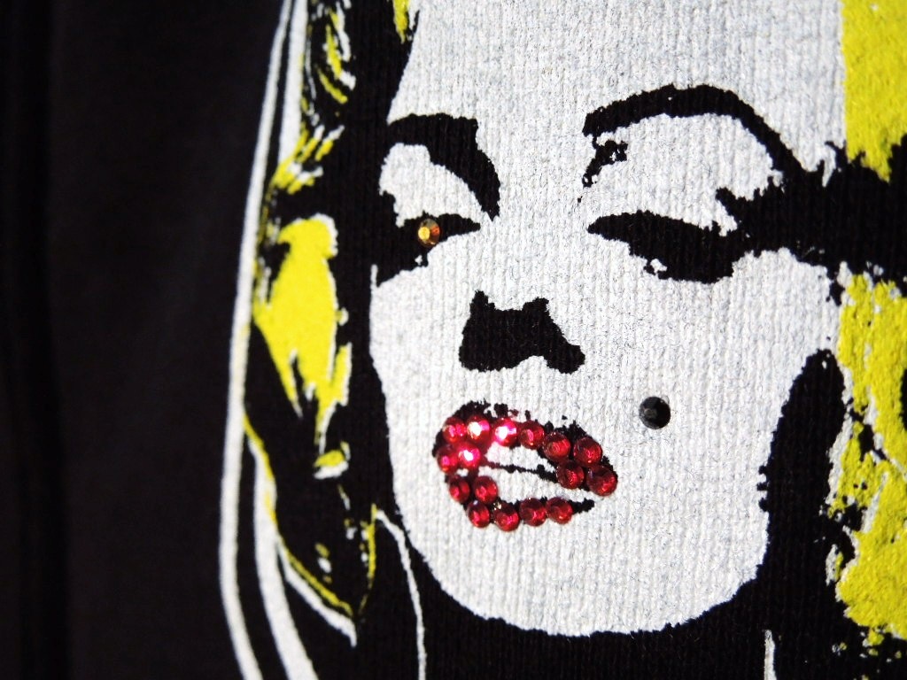 Marilyn Emblem Swarovski Sweat pants black