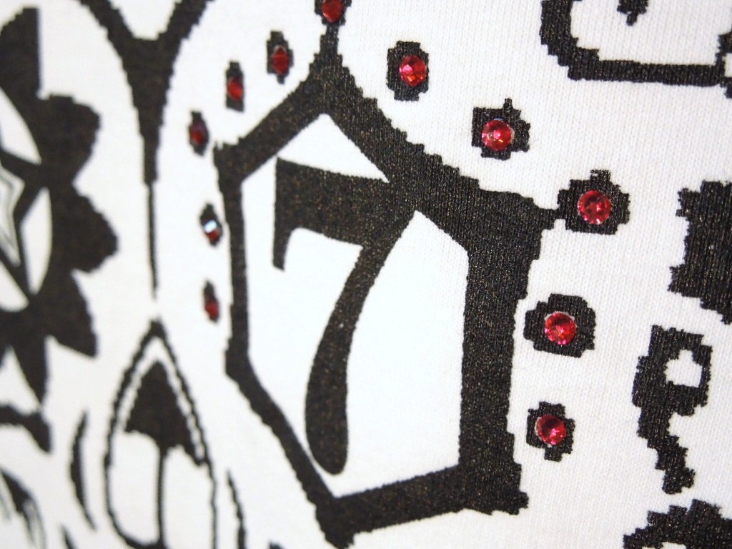 Seven Star Swarovski Long T Shirt White