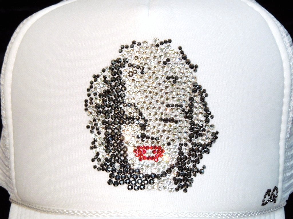 Marilyn Swarovski full custom Swarovski cap White