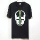Skull Green Line T-shirt Black