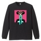 Pop Art Pink Color Black T-shirt