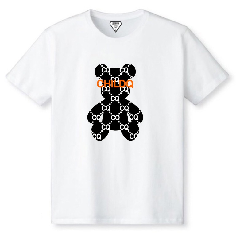 Monogram Bear Basic Color T-shirt White
