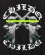 Angel Green Line Hoodie Black