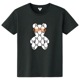 Monogram Bear Basic Color T-shirt Black