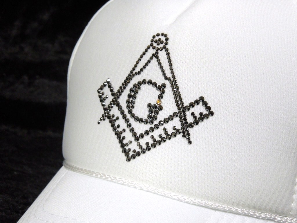 Mason Swarovski cap white
