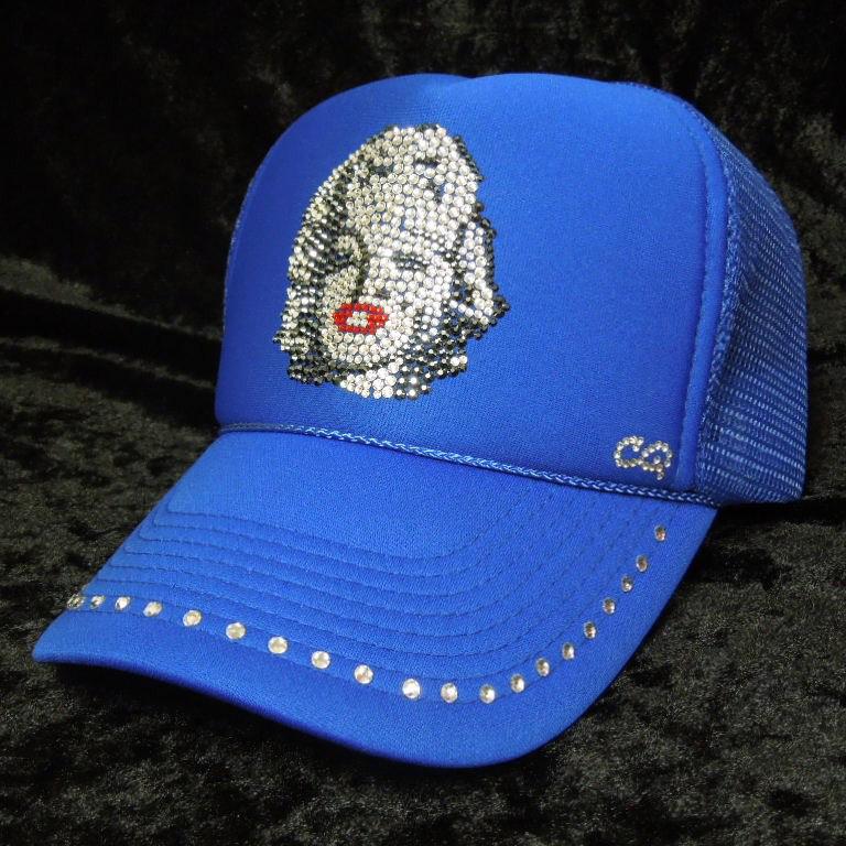 Marilyn Swarovski full custom Swarovski cap Blue