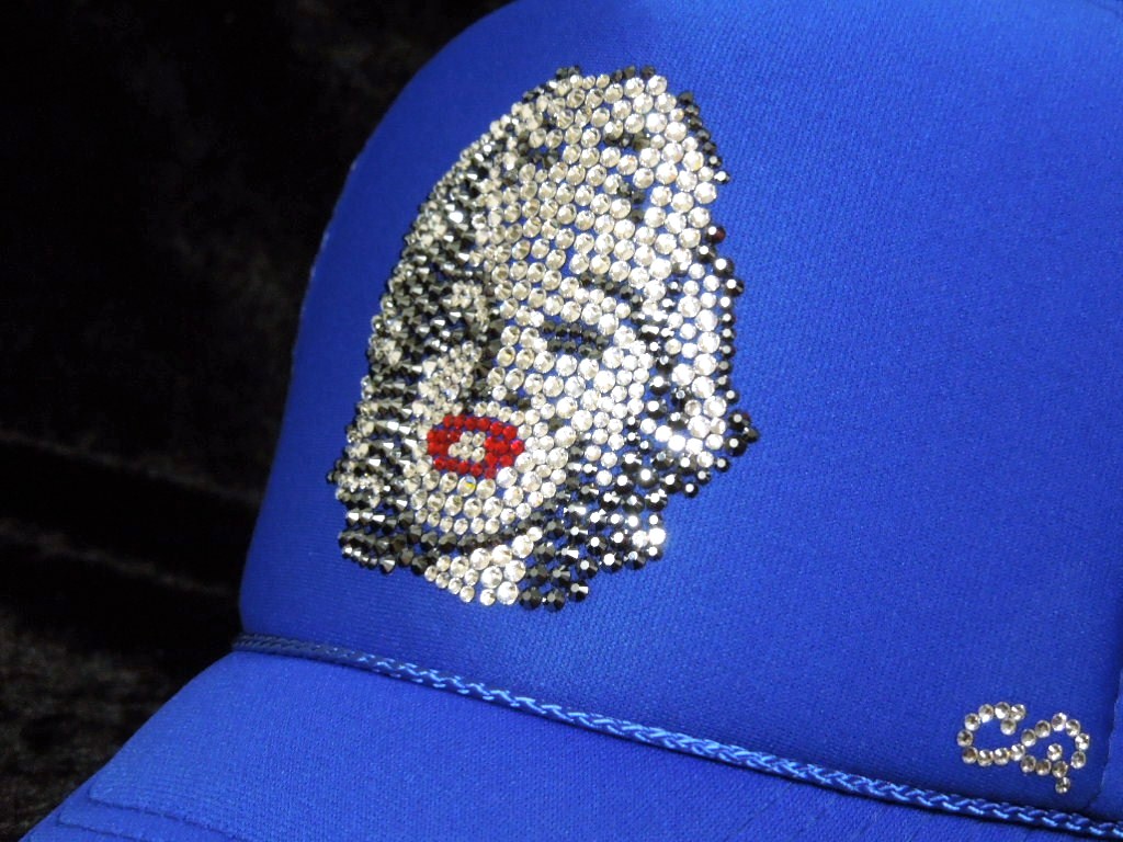 Marilyn Swarovski full custom Swarovski cap Blue