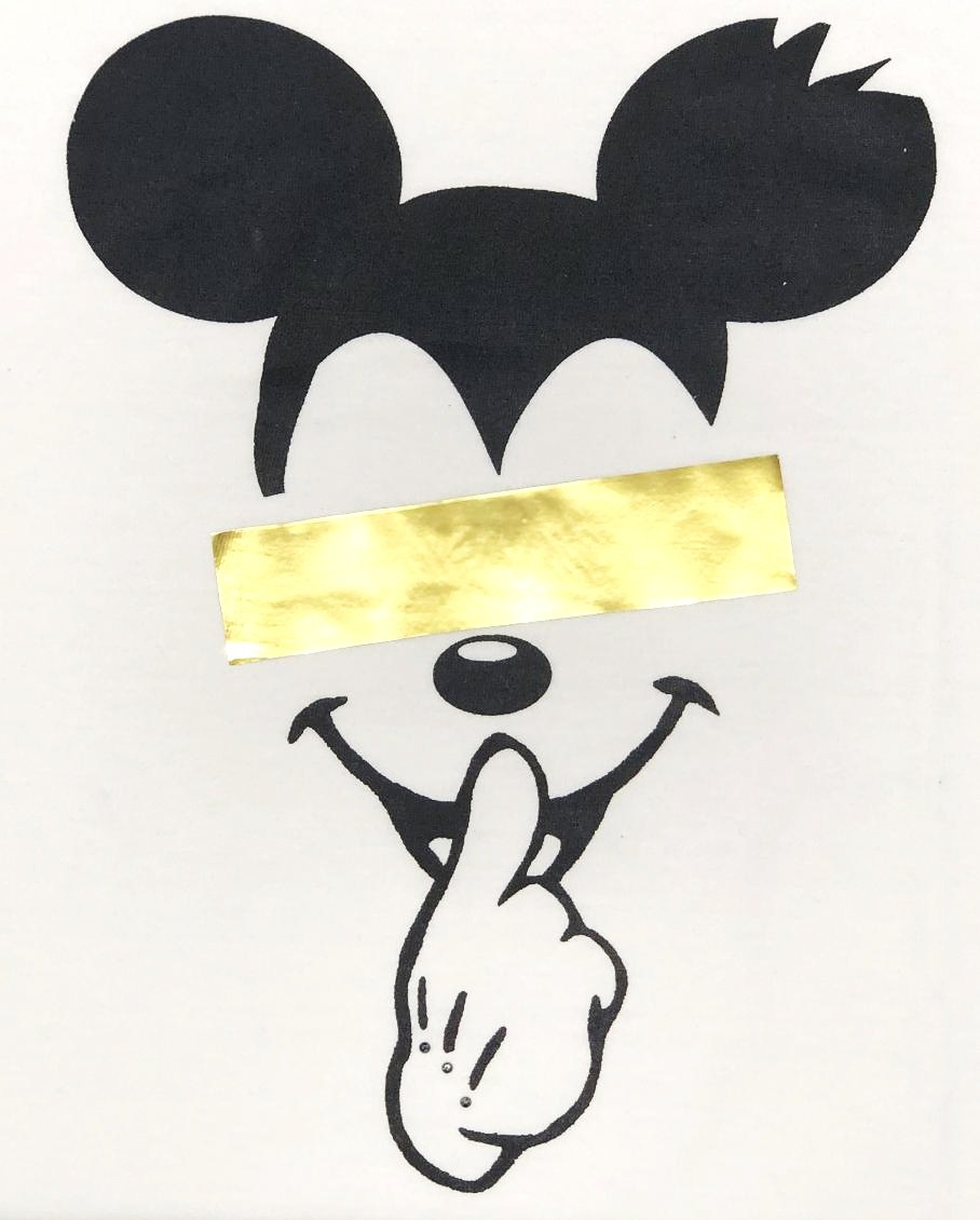 Secret Mouse Gold Line Long T-shirt ��hite