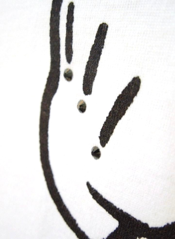 Secret Mouse Gold Line Long T-shirt ��hite