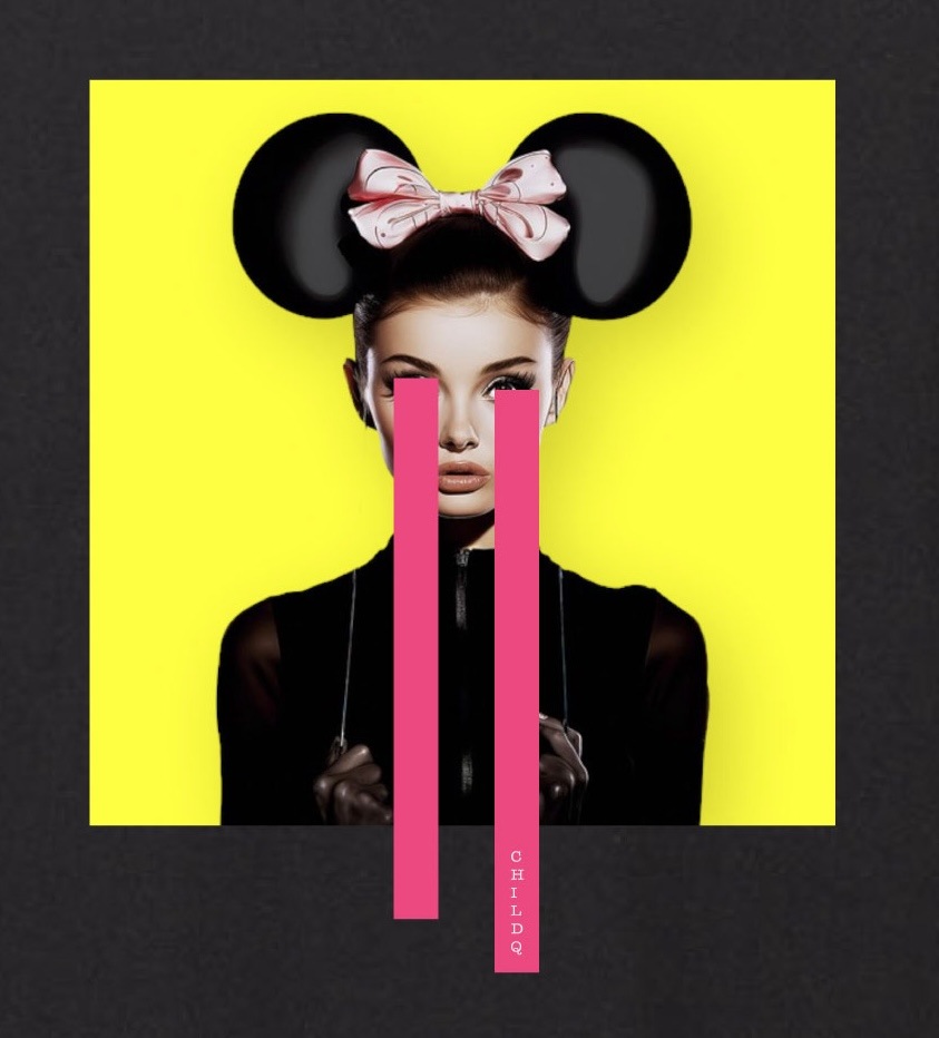 Pop Art Yellow Color Black T-shirt