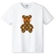 Monogram Bear Brown Color T-shirt White