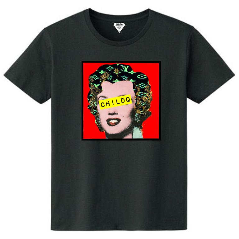 Marilyn Art T-shirt ��lack x Red