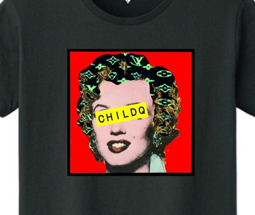 Marilyn Art T-shirt ��lack x Red