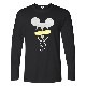 Secret Mouse Gold Line Long T-shirt Black