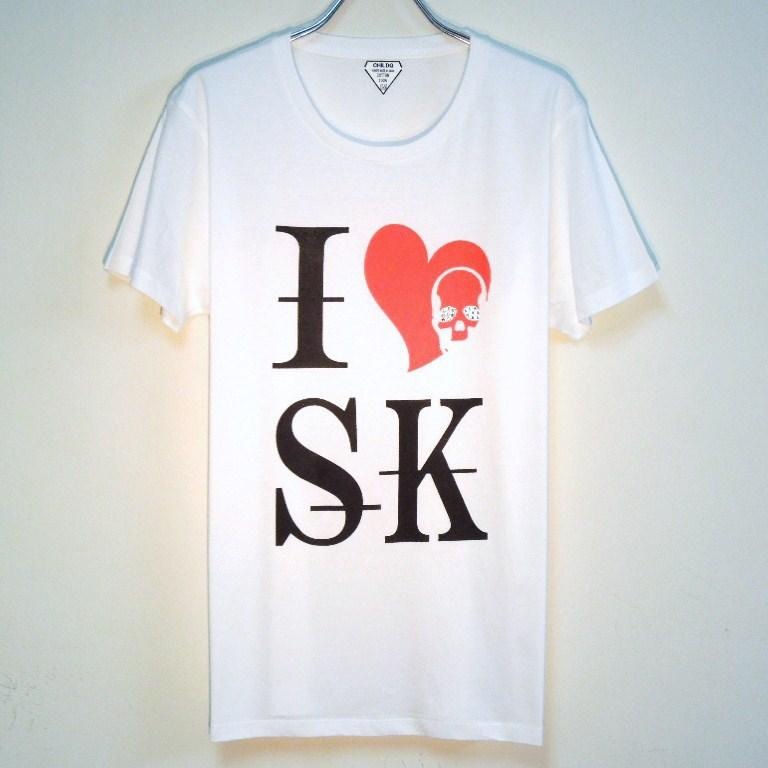 I Love SK Swarovski T-shirt White