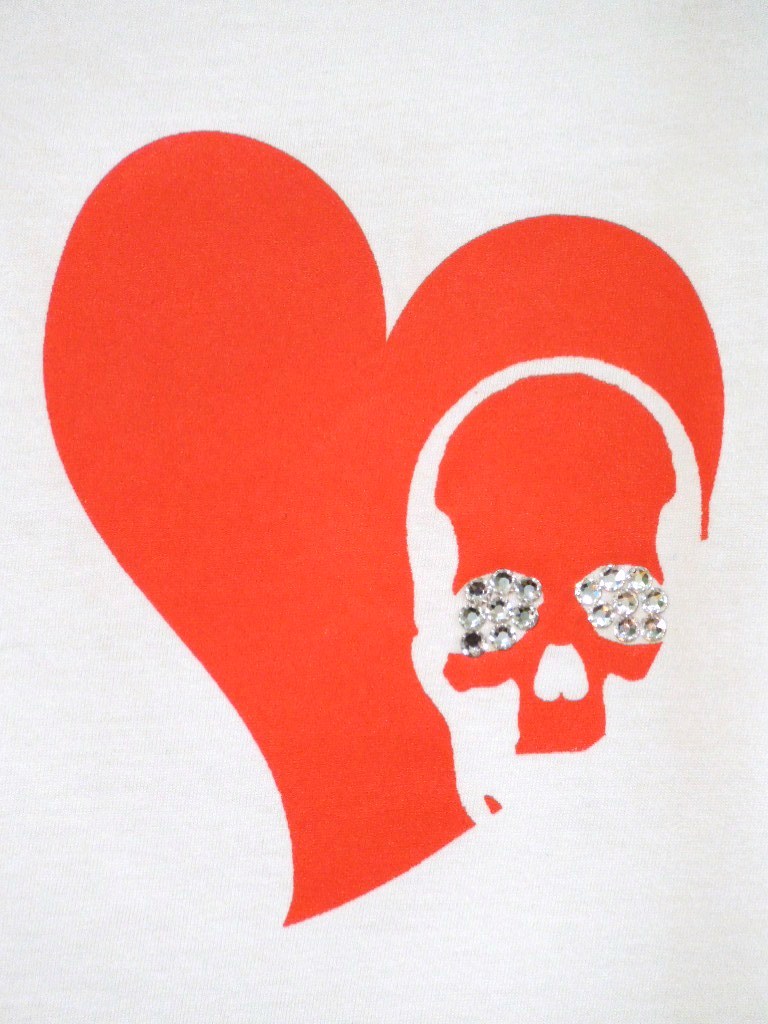 I Love SK Swarovski T-shirt White
