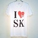 I Love SK Swarovski T-shirt White