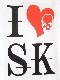 I Love SK Swarovski T-shirt White