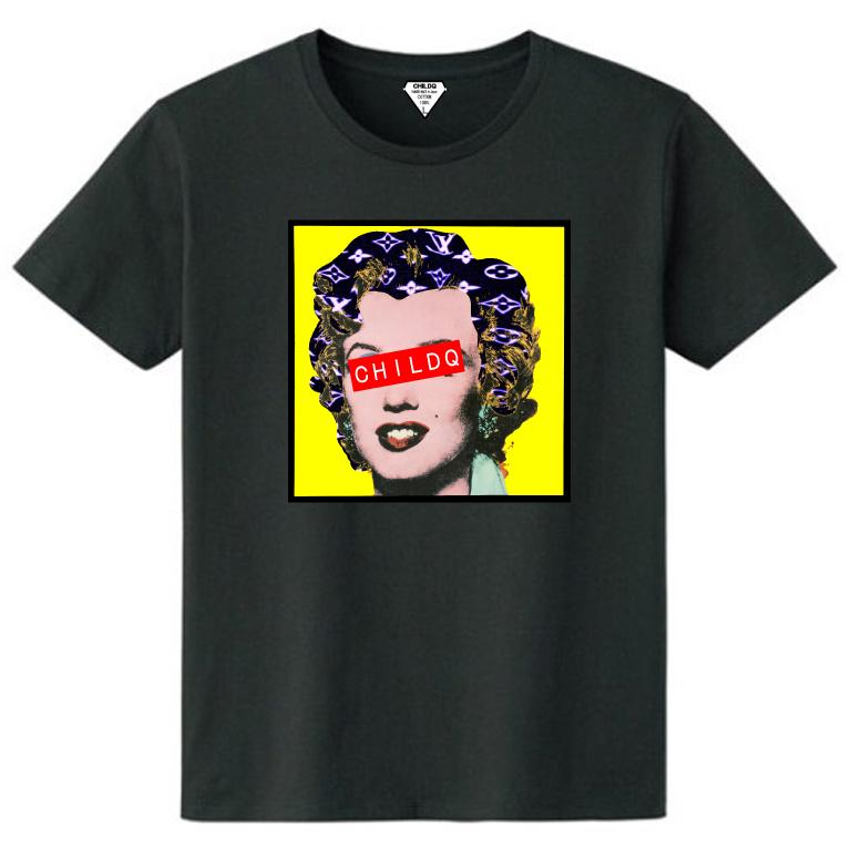 Marilyn Art T-shirt ��lack x ��ellow