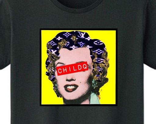 Marilyn Art T-shirt ��lack x ��ellow