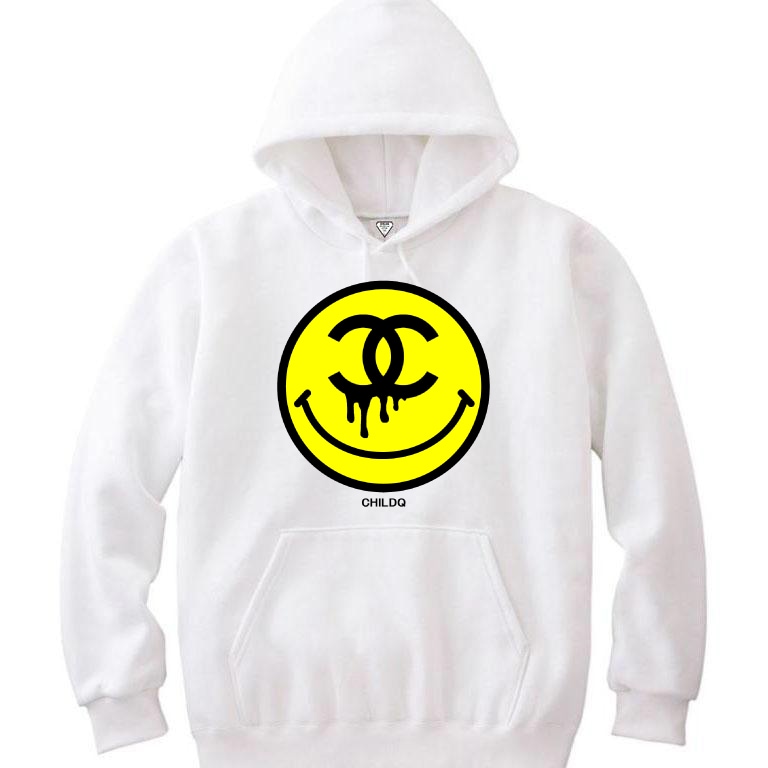 One Eye Smiley Hoodie White