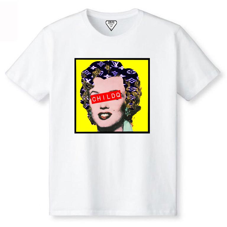 Marilyn Art T-shirt White x ��ellow