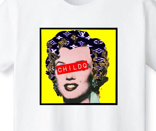 Marilyn Art T-shirt White x ��ellow