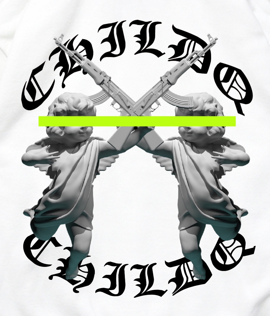 Angel Green Line Hoodie White